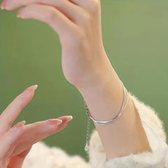 925 Silver Layer Bracelets Women Christmas Halloween
