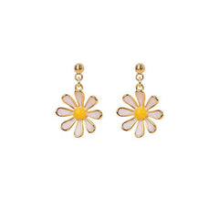 Small Daisy Earrings Female Niche Fresh Style All match Stud Earrings