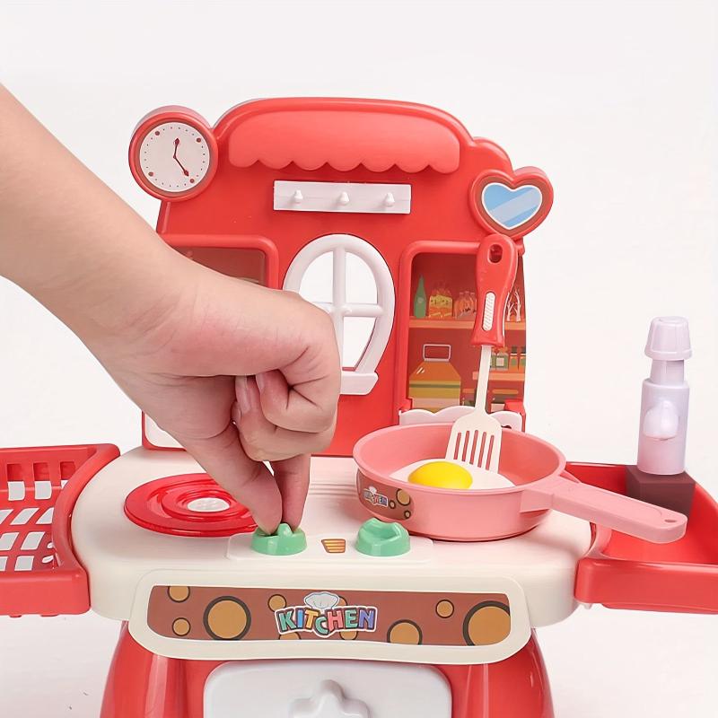 Children's Play House Kitchen Toy Set Cooking Pot Doll House Little Girl Cooking