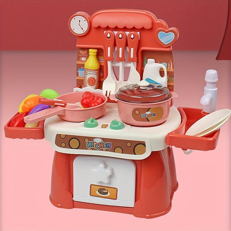 Children's Play House Kitchen Toy Set Cooking Pot Doll House Little Girl Cooking
