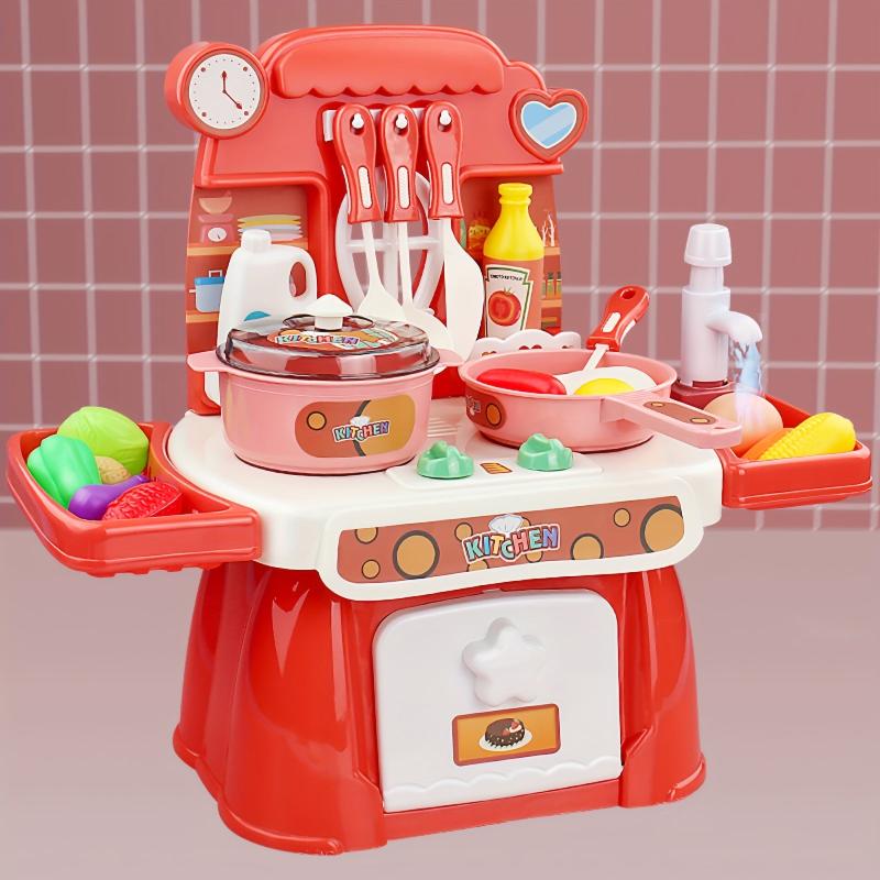 Children's Play House Kitchen Toy Set Cooking Pot Doll House Little Girl Cooking