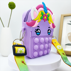 Unicorn Messenger Bag Coin Purse and Fingertip Toys - Christmas Gift