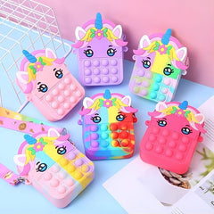 Unicorn Messenger Bag Coin Purse and Fingertip Toys - Christmas Gift