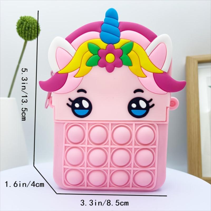 Unicorn Messenger Bag Coin Purse and Fingertip Toys - Christmas Gift