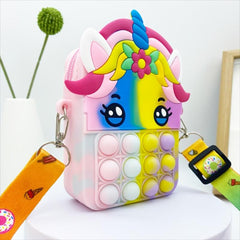 Unicorn Messenger Bag Coin Purse and Fingertip Toys - Christmas Gift