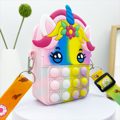 Unicorn Messenger Bag Coin Purse and Fingertip Toys - Christmas Gift