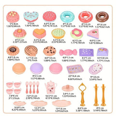 41pcs Simulation Afternoon Tea Snack Toy Girl Pink Tea Set Play House Toy