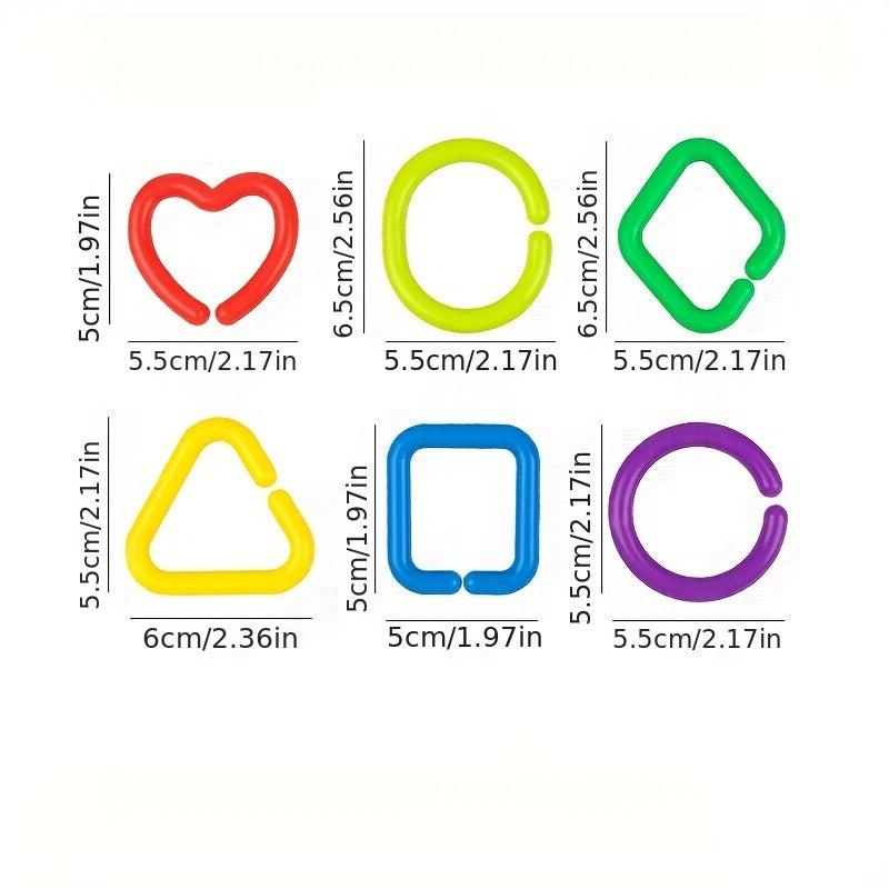 35pcs Geometric Chain Interlocking Cognitive Educational Toy