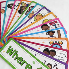 16 Pcs Learning Flashcards Bulletin Board Headliners Classroom Decor