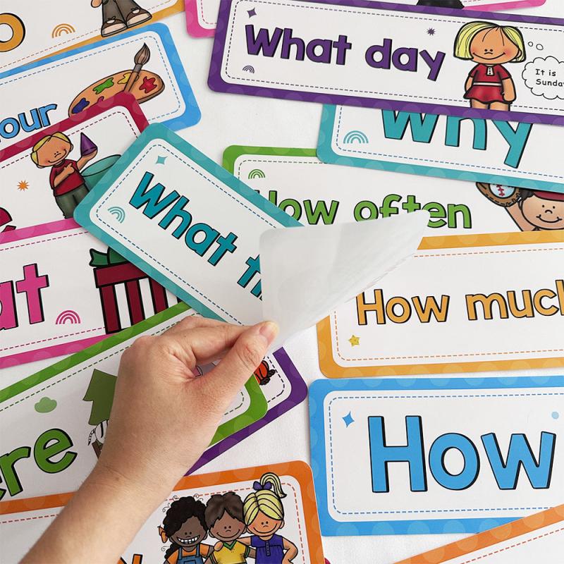 16 Pcs Learning Flashcards Bulletin Board Headliners Classroom Decor