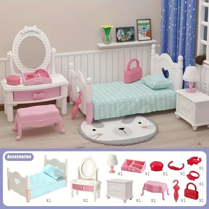 Toy Girl Mini Play House Simulation DIY Birthday Gift