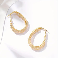 Mesh Hoop Earrings - Ideal for Weddings & Parties