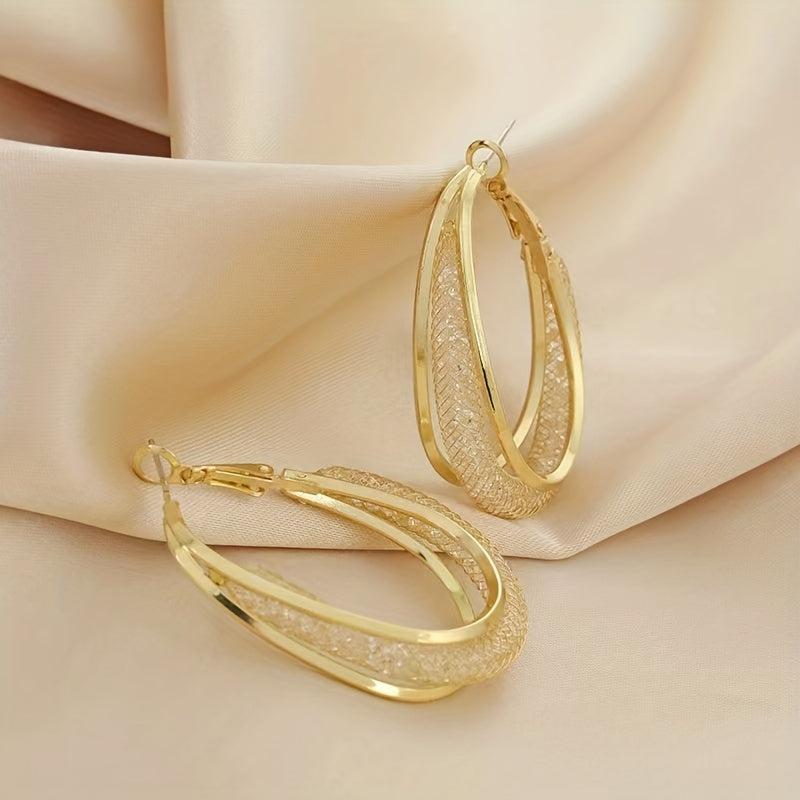 Mesh Hoop Earrings - Ideal for Weddings & Parties