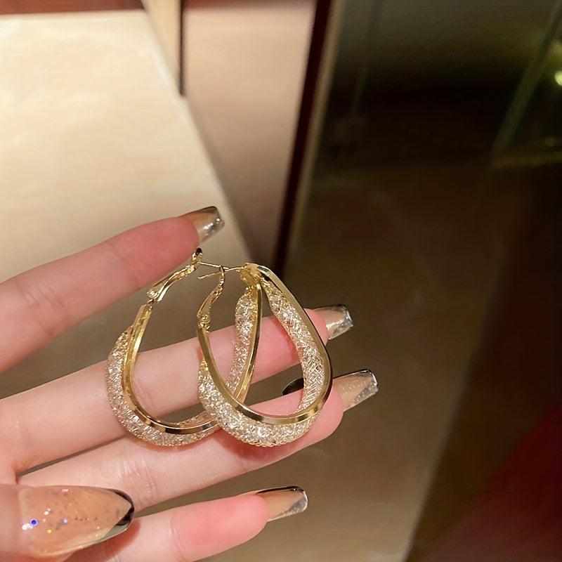 Mesh Hoop Earrings - Ideal for Weddings & Parties