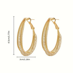 Mesh Hoop Earrings - Ideal for Weddings & Parties