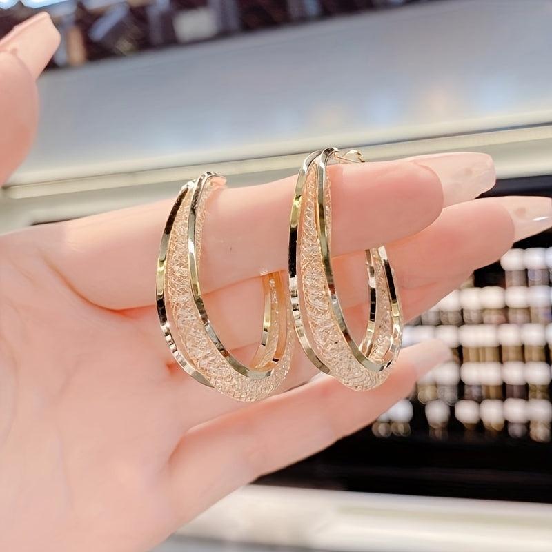Mesh Hoop Earrings - Ideal for Weddings & Parties