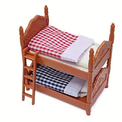 9pcs Dollhouse Furniture Set for Kids Bedroom Scene