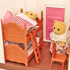 9pcs Dollhouse Furniture Set for Kids Bedroom Scene
