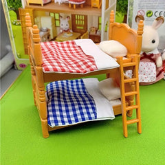 9pcs Dollhouse Furniture Set for Kids Bedroom Scene