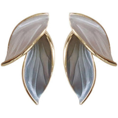 S925 Silver Leaf Earrings Female Personality Advanced Sense Mori Earrings