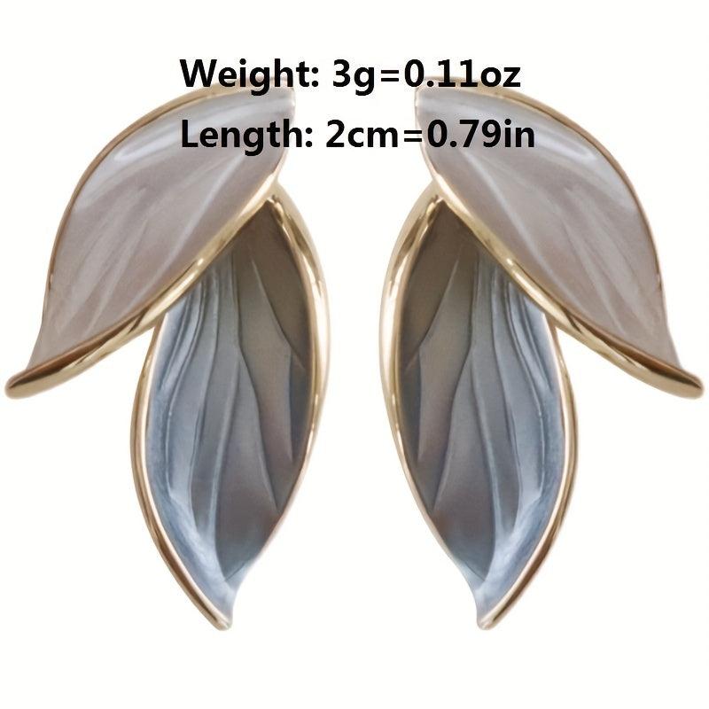 S925 Silver Leaf Earrings Female Personality Advanced Sense Mori Earrings