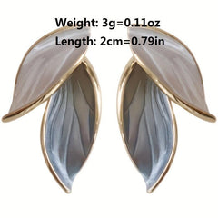 S925 Silver Leaf Earrings Female Personality Advanced Sense Mori Earrings
