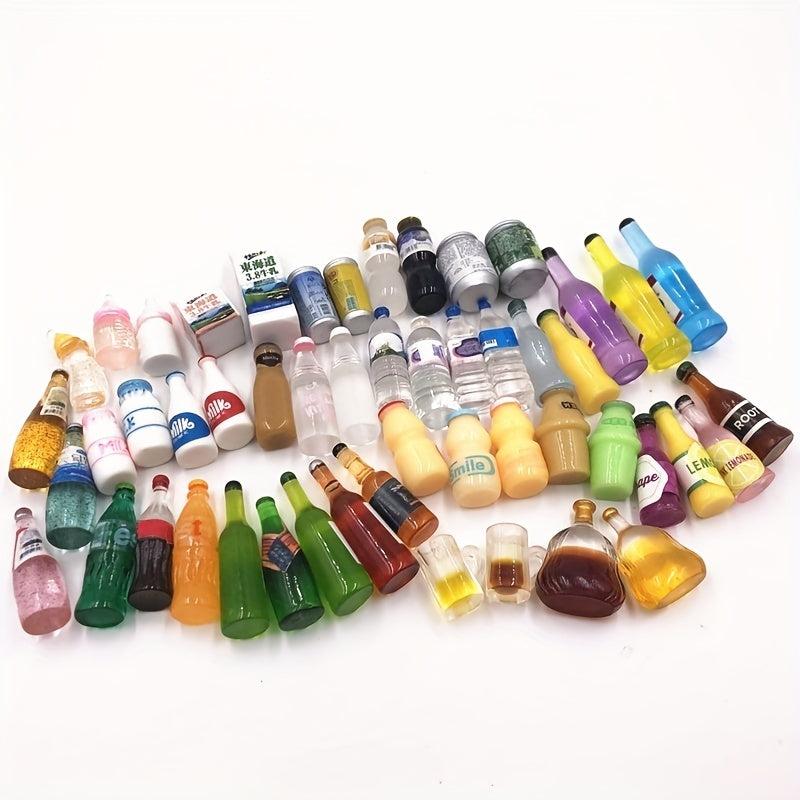 10Pcs Set Mini Drinks Food Models Dollhouse Accessories Kids Toy