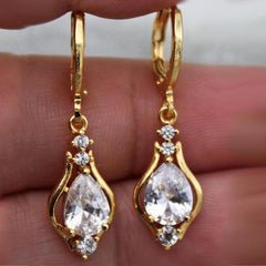 Artificial Diamond Stud Earrings Wedding Bridal Princess
