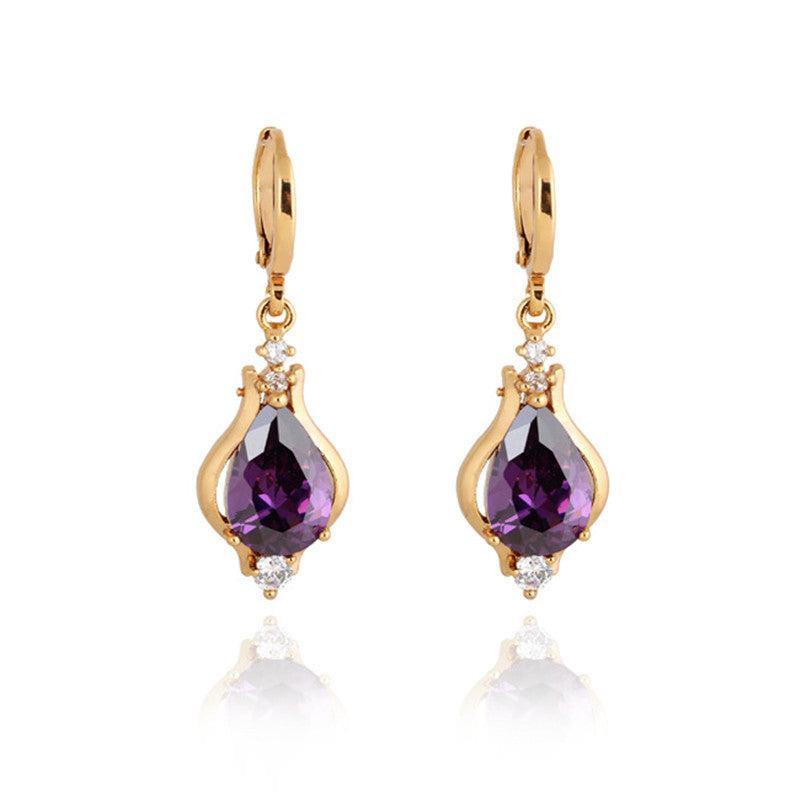 Artificial Diamond Stud Earrings Wedding Bridal Princess