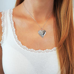 925 Silver Plated Heart Shaped Letter Necklace - Perfect Birthday Gift