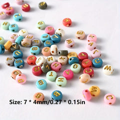 100pcs Mixed Letter Acrylic Beads DIY Alphabet Spacer Beads Jewelry Making