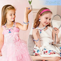 Mermaid Necklace Bracelet Set Shell Jewelry Kit for Party Costume Supplies
