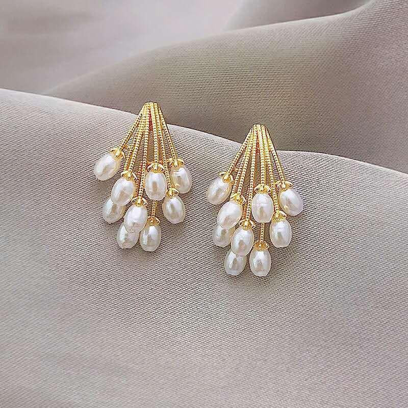 Pearl Drop Earrings Female Earrings Stud Earrings