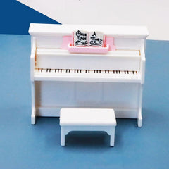 Mini Doll's House Piano With Stool Model