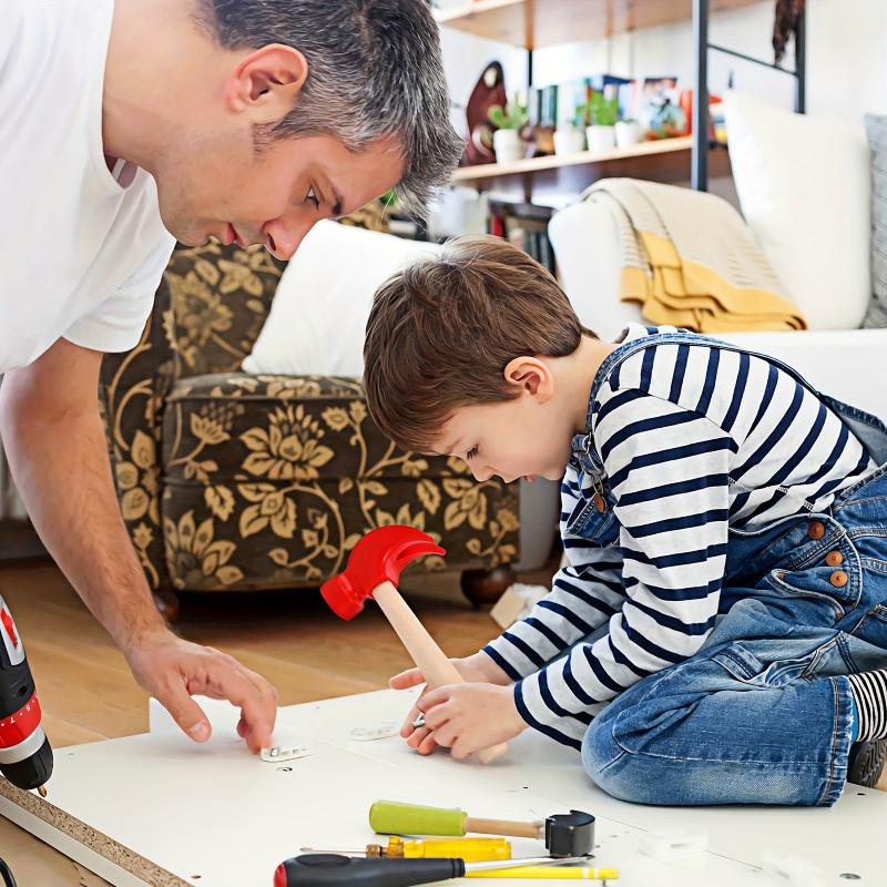 Kids Wooden Hammer Play Set - Fun Tools for Pretend Play