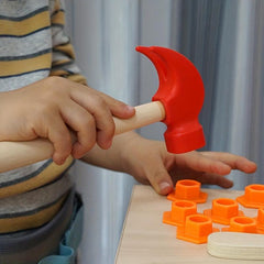 Kids Wooden Hammer Play Set - Fun Tools for Pretend Play