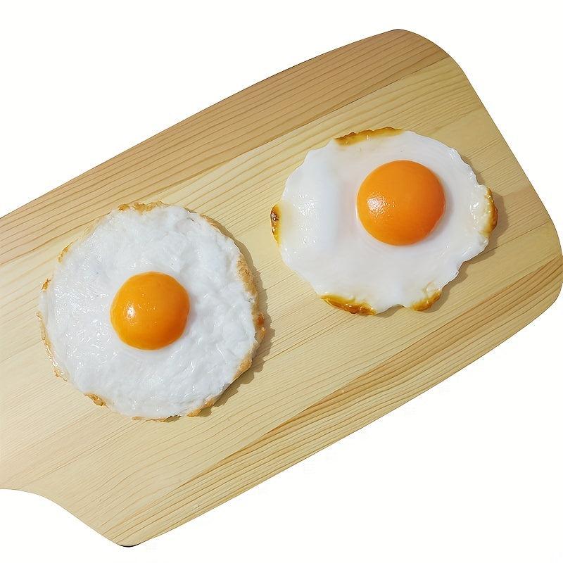 Realistic Fried Egg Model for Room Decoration Restaurant Kitchen