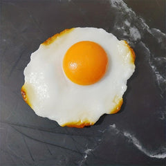 Realistic Fried Egg Model for Room Decoration Restaurant Kitchen
