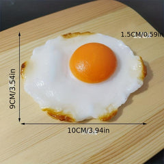 Realistic Fried Egg Model for Room Decoration Restaurant Kitchen