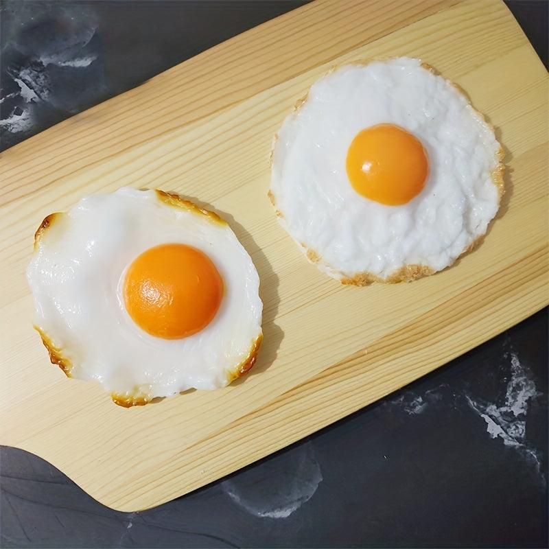 Realistic Fried Egg Model for Room Decoration Restaurant Kitchen