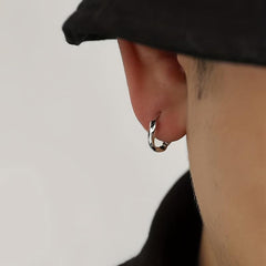 Unisex Sweet Hoop Earrings Men's Double Earrings