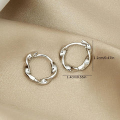 Unisex Sweet Hoop Earrings Men's Double Earrings