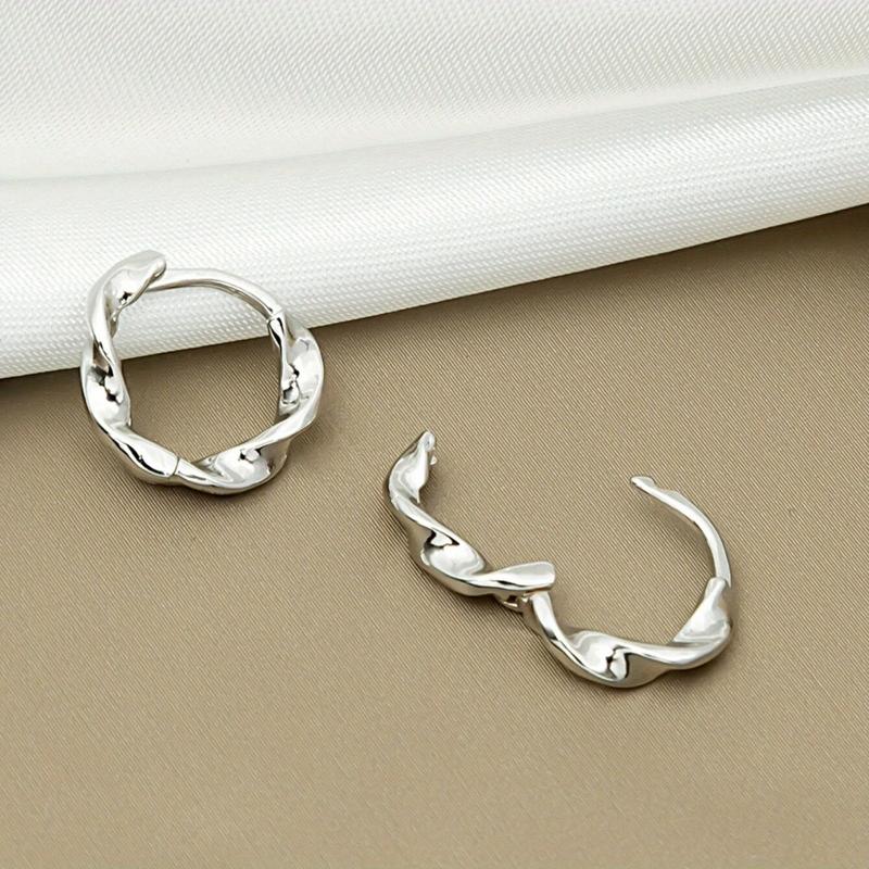 Unisex Sweet Hoop Earrings Men's Double Earrings