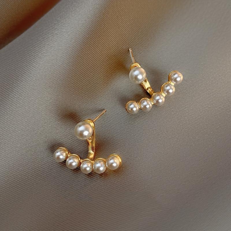 Front & Back Stacking Stud Earrings - Two Wear Style Women's Jewelry