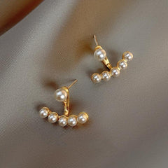 Front & Back Stacking Stud Earrings - Two Wear Style Women's Jewelry