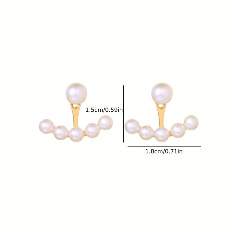 Front & Back Stacking Stud Earrings - Two Wear Style Women's Jewelry