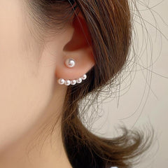 Front & Back Stacking Stud Earrings - Two Wear Style Women's Jewelry