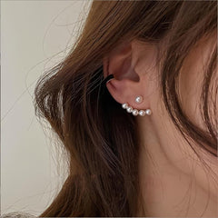 Front & Back Stacking Stud Earrings - Two Wear Style Women's Jewelry
