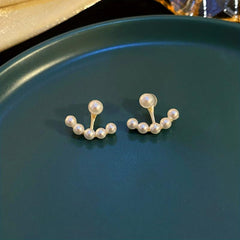 Front & Back Stacking Stud Earrings - Two Wear Style Women's Jewelry
