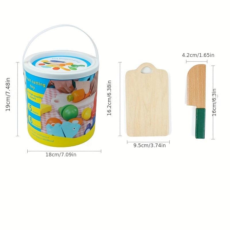 Wooden Vegetable Cutting Kitchen Toy for Children